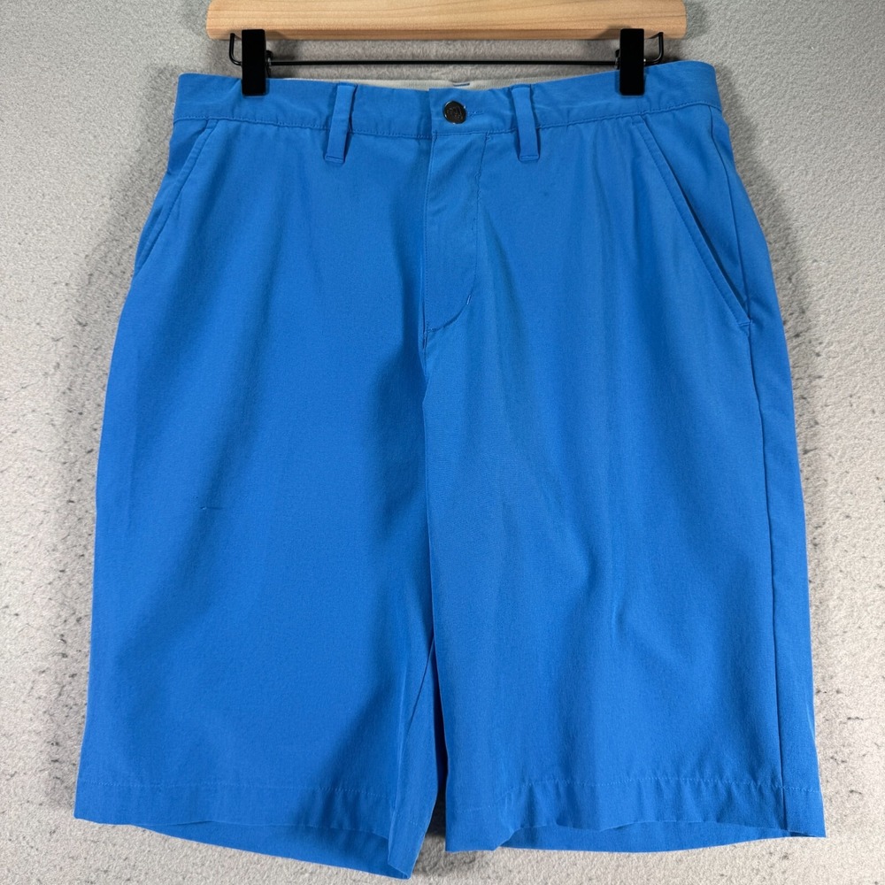 Adidas Golf Chino Shorts Men 30 Blue Comfort Elastic Waistband Active Sportswear